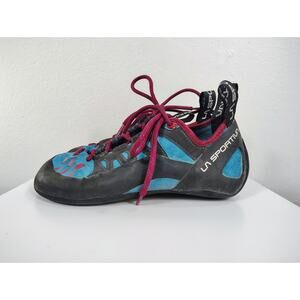 La Sportiva Tarantulace Rock Climbing Shoes Women's 4.5 EUR 36.5 Blue Leather